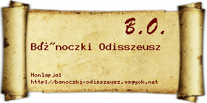 Bánoczki Odisszeusz névjegykártya